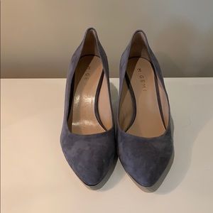 M.Gemi Lustro gray suede pump 70mm heel